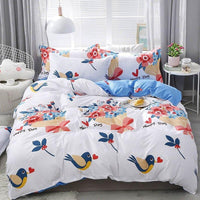 Modern Bedding Sets Marble Printed Girl Boy Kid Bed Cover White