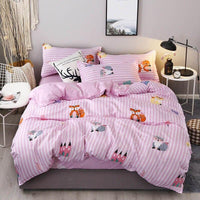 Modern Bedding Sets Marble Printed Girl Boy Kid Bed Cover Pink