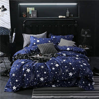 Modern Bedding Sets Moon Star Planet Girl Boy Kid Bed Cover Set Blue