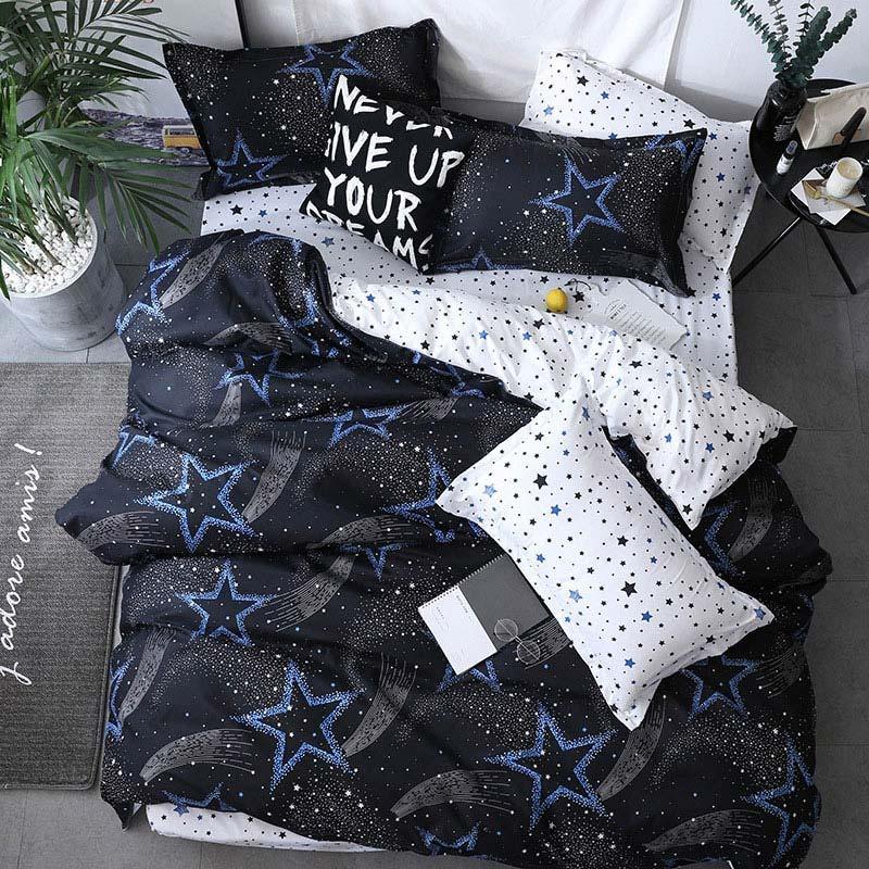 Modern Bedding Sets Moon Star Planet Girl Boy Kid Bed Cover Set - Lusy Store