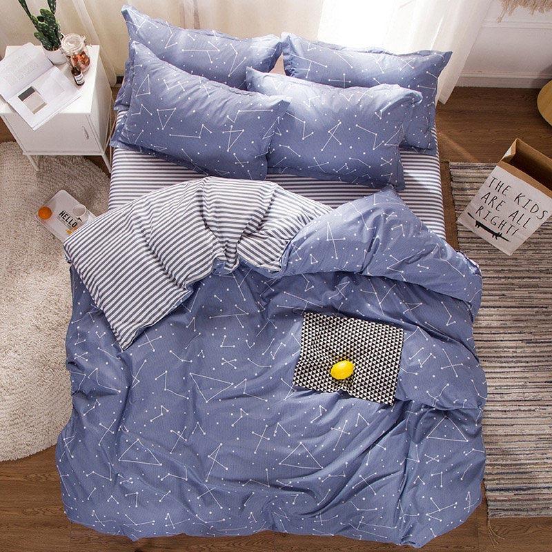 Modern Bedding Sets Moon Star Planet Girl Boy Kid Bed Cover Set - Lusy Store