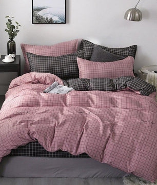 Modern Bedding Sets Pink Dot Heart Printing Bed Linens Cute Bedding Sets - Lusy Store