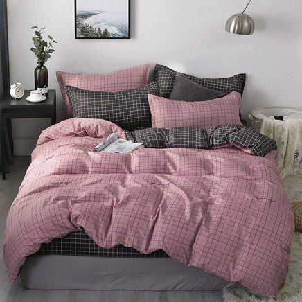 Modern Bedding Sets Pink Dot Heart Printing Bed Linens Cute Bedding Sets - Lusy Store