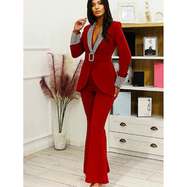 Mother Of The Bride Pant Suits Crystal Evening Party Women Tuxedos D388 - Lusy Store