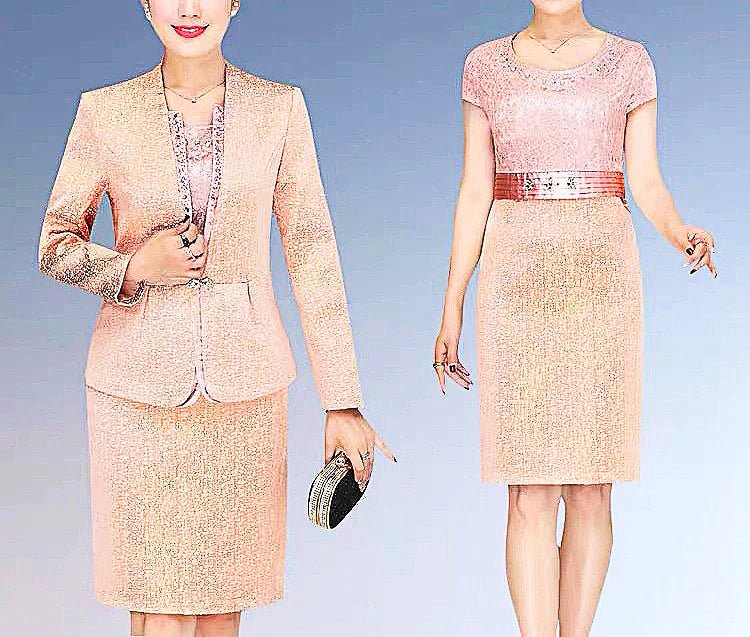 Mother Of The Bride Pant Suits Lace Dresses Knee Length D390 - Lusy Store