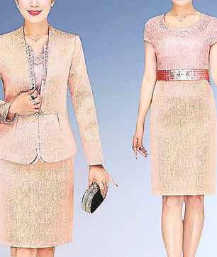 Mother Of The Bride Pant Suits Lace Dresses Knee Length D390 - Lusy Store