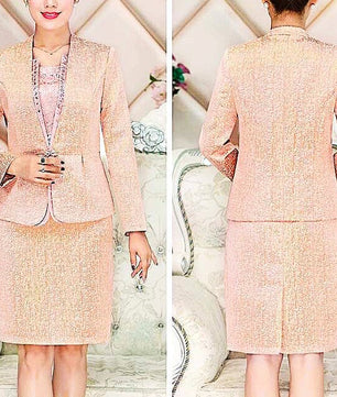 Mother Of The Bride Pant Suits Lace Dresses Knee Length D390 - Lusy Store