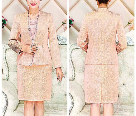 Mother Of The Bride Pant Suits Lace Dresses Knee Length D390 - Lusy Store