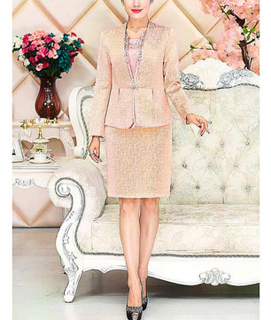 Mother Of The Bride Pant Suits Lace Dresses Knee Length D390 - Lusy Store