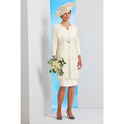 Mother Of The Bride Pant Suits Plus Size Sky Blue Ivory New Outfit Coat Silhouette Knee Length Lace Overlay D387 - Lusy Store