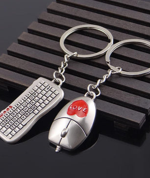 Mouse And keyboard Pendant Keyring Keychain Keyfob Lover Gift 2pcs - Lusy Store