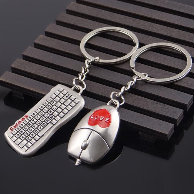 Mouse And keyboard Pendant Keyring Keychain Keyfob Lover Gift 2pcs - Lusy Store