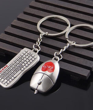 Mouse And keyboard Pendant Keyring Keychain Keyfob Lover Gift 2pcs - Lusy Store