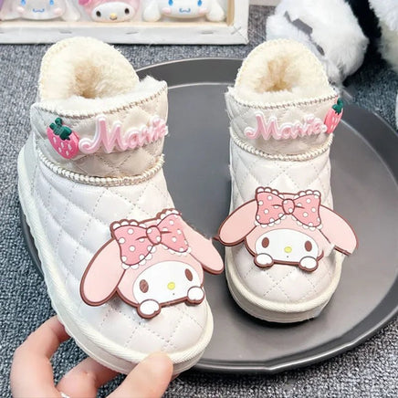 My Melody Snow Boots Cute Cartoon Kids Thickened Waterproof Non-Slip Be Durable Short Boots Gifts - Lusy Store LLC
