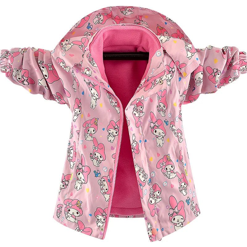 My Melody Sweater Cartoon Detachable Casual Top Cute Loose Windbreaker Anime Girl Gift - Lusy Store LLC