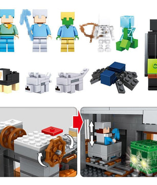 My World Mechanism Cave Building Blocks Compatible Lego Minecraft Aminal Alex - Lusy Store