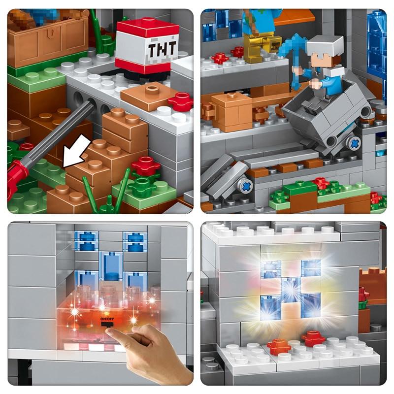 My World Mechanism Cave Building Blocks Compatible Lego Minecraft Aminal Alex - Lusy Store