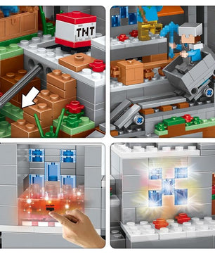 My World Mechanism Cave Building Blocks Compatible Lego Minecraft Aminal Alex - Lusy Store