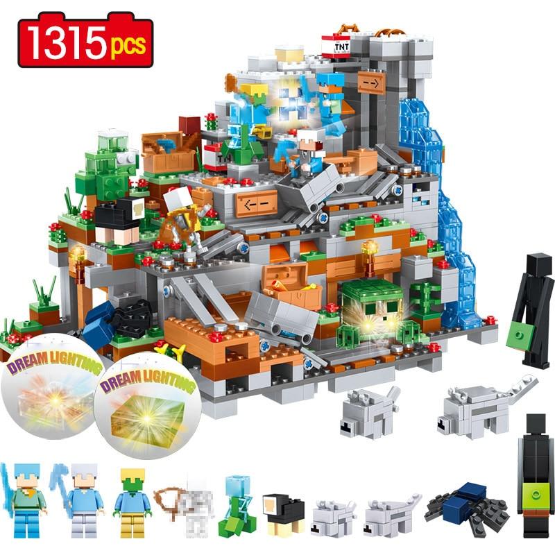 My World Mechanism Cave Building Blocks Compatible Lego Minecraft Aminal Alex - Lusy Store