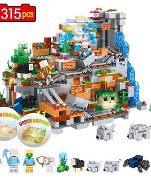 My World Mechanism Cave Building Blocks Compatible Lego Minecraft Aminal Alex - Lusy Store