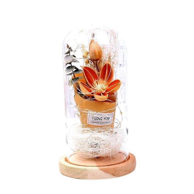 Navidad Rose Light Red Rose Flower Vase Party LED String Light - Lusy Store
