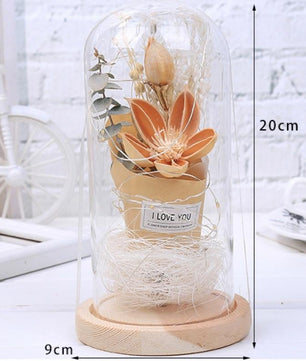 Navidad Rose Light Red Rose Flower Vase Party LED String Light - Lusy Store