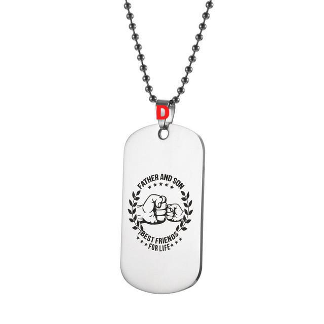 Necklace Military Fathers Day Family Love Stainless Steel - Lusy Store