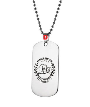 Necklace Military Fathers Day Family Love Stainless Steel - Lusy Store