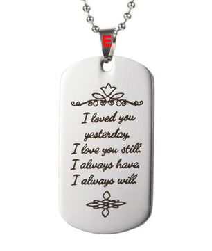 Necklace Military Fathers Day Family Love Stainless Steel - Lusy Store