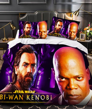 Obi Wan Kenobi Star Wars Bedding Colorful Duvet Covers Twin Full Queen King Bed Set LS22678 - Lusy Store
