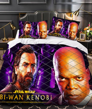 Obi Wan Kenobi Star Wars Bedding Colorful Duvet Covers Twin Full Queen King Bed Set LS22678 - Lusy Store