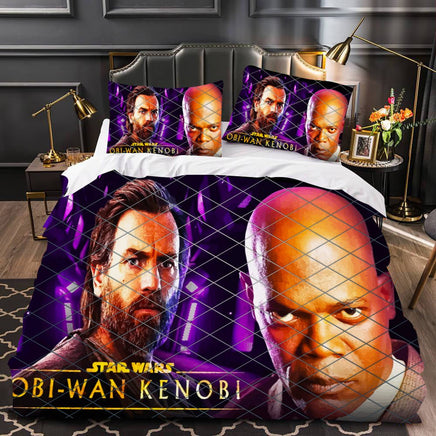 Obi Wan Kenobi Star Wars Bedding Colorful Duvet Covers Twin Full Queen King Bed Set LS22678 - Lusy Store