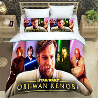 Obi Wan Kenobi Star Wars Bedding Colorful Duvet Covers Twin Full Queen King Bed Set LS22683 - Lusy Store