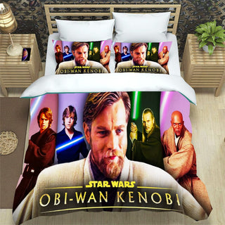 Obi Wan Kenobi Star Wars Bedding Colorful Duvet Covers Twin Full Queen King Bed Set LS22683 - Lusy Store