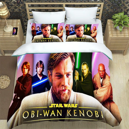 Obi Wan Kenobi Star Wars Bedding Colorful Duvet Covers Twin Full Queen King Bed Set LS22683 - Lusy Store