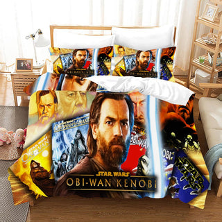Obi Wan Kenobi Star Wars Bedding Colorful Duvet Covers Twin Full Queen King Bed Set LS22684 - Lusy Store