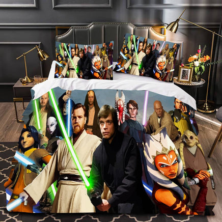 Obi Wan Kenobi Star Wars Bedding Colorful Duvet Covers Twin Full Queen King Bed Set LS22685 - Lusy Store