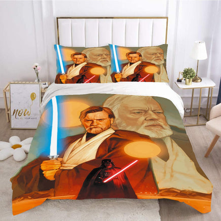 Obi Wan Kenobi Star Wars Bedding Colorful Duvet Covers Twin Full Queen King Bed Set LS22689 - Lusy Store