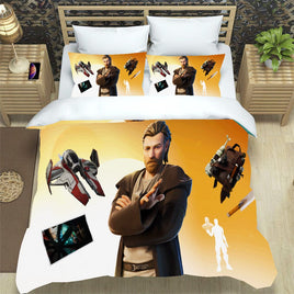 Obi Wan Kenobi Star Wars Bedding Gold Duvet Covers Twin Full Queen King Bed Set LS22690 - Lusy Store