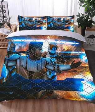 Obi Wan Kenobi Star Wars Bedding Navy Blue Duvet Covers Twin Full Queen King Bed Set LS22686 - Lusy Store