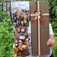 One Piece Bouquet Japanese Anime Action Figure With Soap Flower Luffy Bouquet