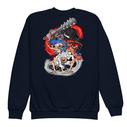 One Piece fashion hoodie kids premium cotton comfortable Navy