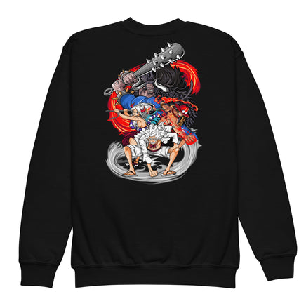 One Piece fashion hoodie kids premium cotton comfortable Black