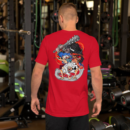 One Piece fashion t-shirt unisex staple cotton comfortable Red