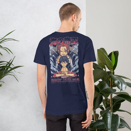 One Piece fashion t-shirt unisex staple cotton comfortable gift idea Navy