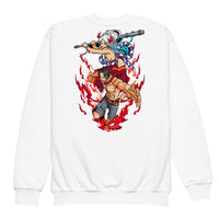 One Piece hoodie kids premium cotton natural hoodie streetwear cool tops White