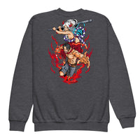 One Piece hoodie kids premium cotton natural hoodie streetwear cool tops Dark Heather