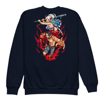 One Piece hoodie kids premium cotton natural hoodie streetwear cool tops Navy