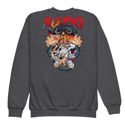 One Piece hoodie kids premium Kaido cotton comfortable Dark Heather