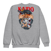 One Piece hoodie kids premium Kaido cotton comfortable Sport Grey